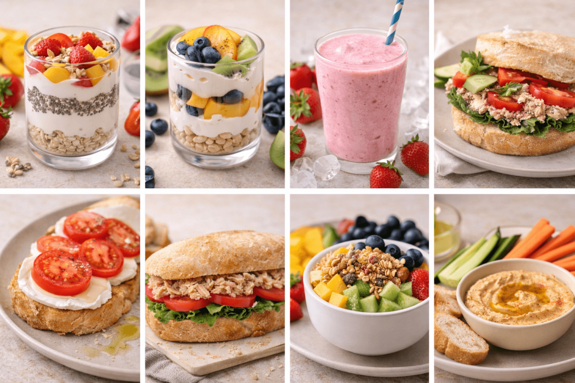 7 meriendas frías de media tarde que se preparan en 10 minutos